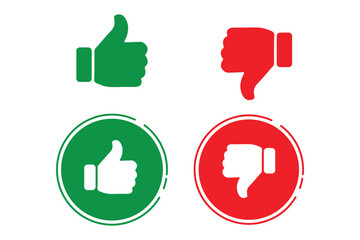 Thumb up and down outline icon isolated on white background. Like and dislike social network pictograms. Outline positive and negative buttons. Thump Up and Thump Down or Like and Dislike buttons