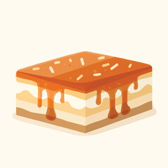 Cake design as a vector icon