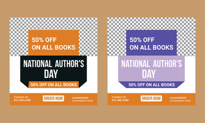 Happy National Author's Day Instagram post