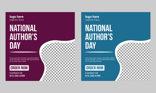 Happy National Author's Day Instagram post - Powered by Adobe