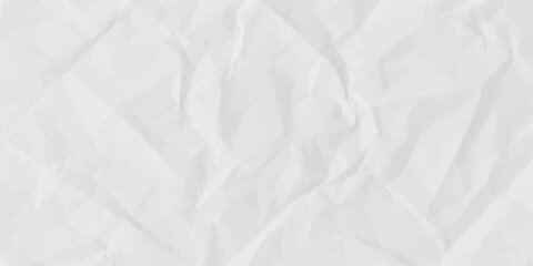 Old, wrinkled white paper texture backdrop with a crumpled, creased surface and rough, blank sheet pattern for a vintage grunge design material