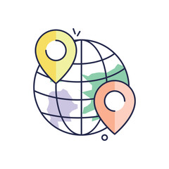 Global Data Location vector icon