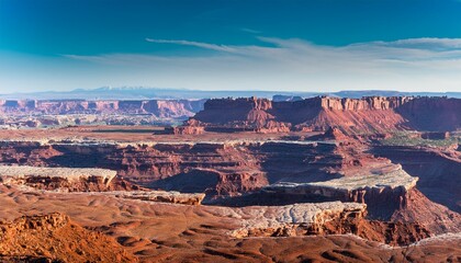 detail of the white rim from grandview point island in the sky canyonlands national park moab utah southwest usa