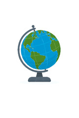 globe on white background