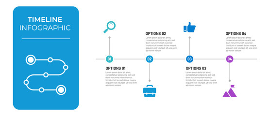 Progress bar featuring 4 arrow-shaped elements, symbolizing the four stages of business strategy and progression. Clean timeline infographic design template. Vector for mobile presentation.