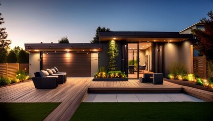 modern backyard outdoor led lighting systems