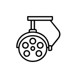 outline icon operating lamp vector on a white background
Vector outline icon on a white background