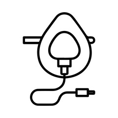 outline icon oxygen mask vector on a white background
Vector outline icon on a white background