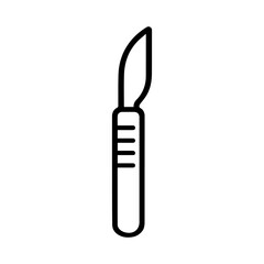 outline icon scalpel vector on a white background
Vector outline icon on a white background