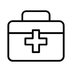 Fototapeta premium outline icon first aid kit vector on a white background Vector outline icon on a white background
