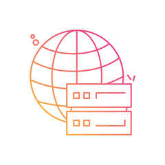 Global Data Hosting vector icon