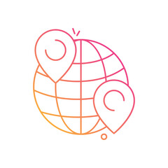 Global Data Location vector icon
