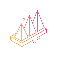 Pyramid Graph vector icon