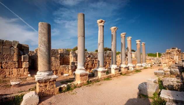 ruins of perge s ancient columns from antalya turkey