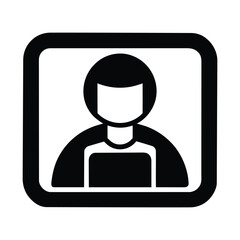 Person Video Calling Vector Icon Isolated on White