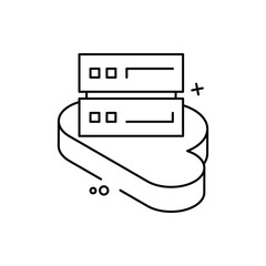 Cloud Data vector icon