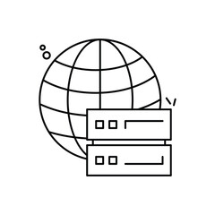 Global Data Hosting vector icon