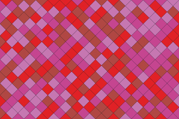 Colorful geometric pattern with red and pink hues abstract background design