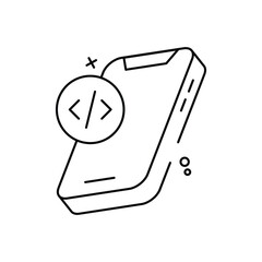 Mobile Coading vector icon