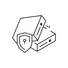 Secure Data Storage vector icon