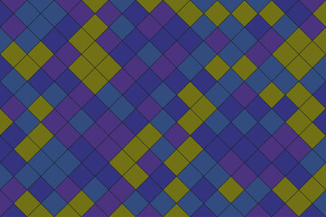 Geometric Diamond Pattern in Shades of Blue Purple and Olive Green