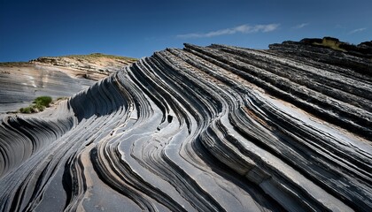 eroded shale rock with beautiful pattern