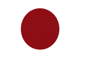 Japan national flag icon on transparent background