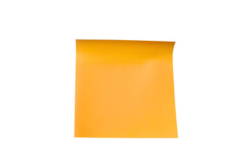 Yellow sticky note sticker isolated on transparent background. Tape sheet of note papers, Paper reminder. Blank sticker label poster mockup template, PNG
