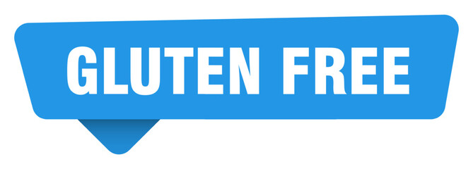 gluten free sticker. gluten free blue sign isolated on transpatent background