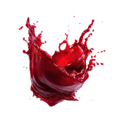 Spectacular Red Liquid Splash ontransparent background for Creative Projects