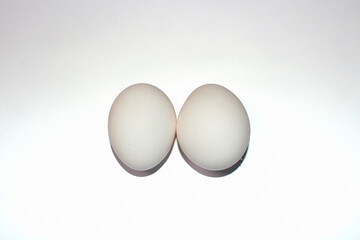Two Eggs on a white background