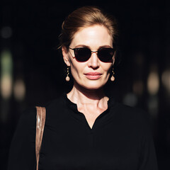Stylish Woman in Sunglasses Portrait