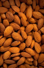 Fototapeta premium almonds on a white background, beneficial source of healthy fats