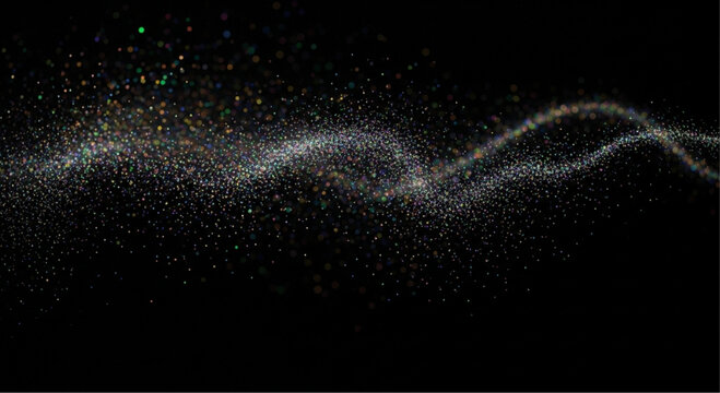 An abstract illustration of flowing particles creating a sense of movement and energy, evoking thoughts of cosmos and celestial events. vector illustration