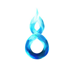 Abstract Blue Infinity Symbol ontransparent background for Creative Projects