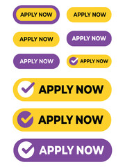 Collection of Apply Now Buttons in Various Styles