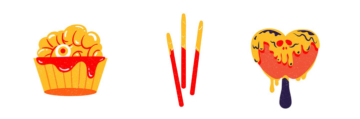 Colorful pencil illustration of a burning fire