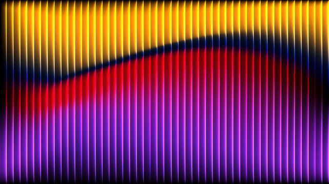 Vertical bars of bright yellow, red and purple create an abstract and vibrant background.