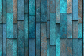 Teal and brown rectangular textured panels abstract background design