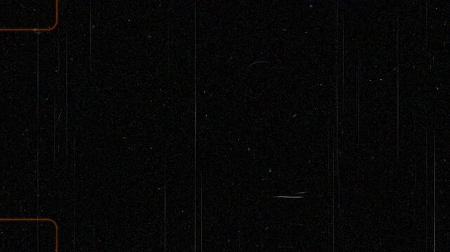 Looping Old Film Scratch Effect. Moving banner with noise, dust, grain, and scratches on old damaged film. Alpha channel for overlay. Realistic graphic animated footage