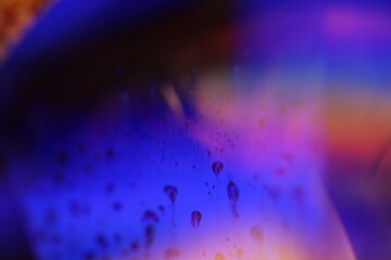 Purple chemical liquid surface, phenomenal abstract photography