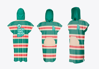Poncho Towel Mockup