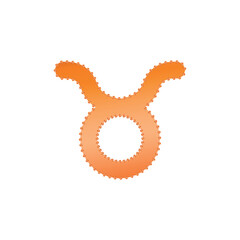 Zodiac horoscope. Taurus astrological icon symbol. Stylized star sign esoteric. Simple line vector illustration.