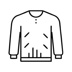 Line art illustration of a cashmere sweater in minimalist style  