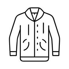 Chunky cardigan icon in vector style for seasonal illnesses concept  