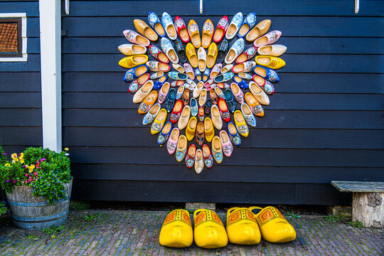 Wooden Shoes in the Shape of a Heart