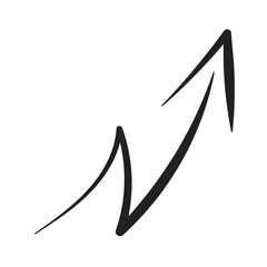 Hand drawn vector doodle arrow