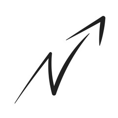 Hand drawn vector doodle arrow