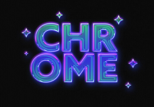 Text Effect Chrome