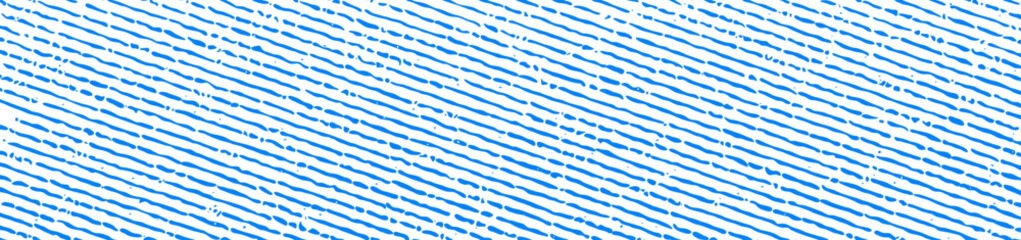 Rough blue diagonal lines on white background. Hand-drawn vector illustration for modern, artistic design and textures.